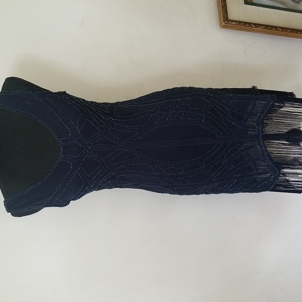 Navy Beaded Dress - Picture 5 of 14